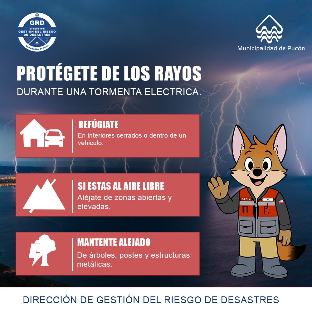 Alerta meteorológica en Pucón por lluvias intensas y vientos de hasta 90 km/h