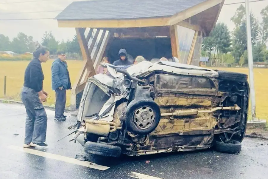 Grave accidente en ruta Villarrica Freire deja dos personas fallecidas