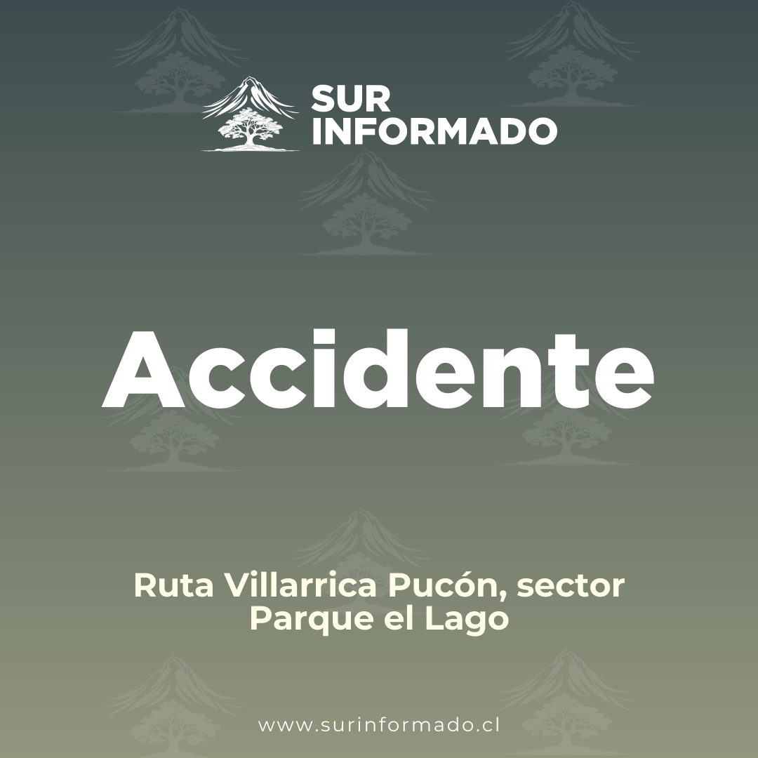 Accidente en ruta Villarrica Pucón