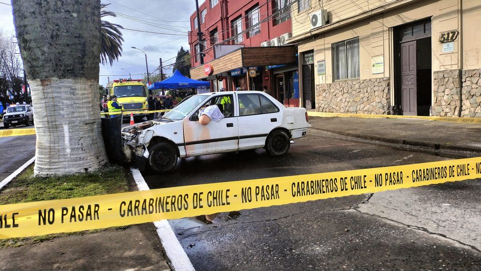 Simulacro de accidente en Pitrufquén busca concientizar a conductores