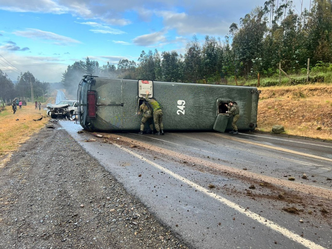 Accidente vehicular en la ruta S-40, Carahue Imperial