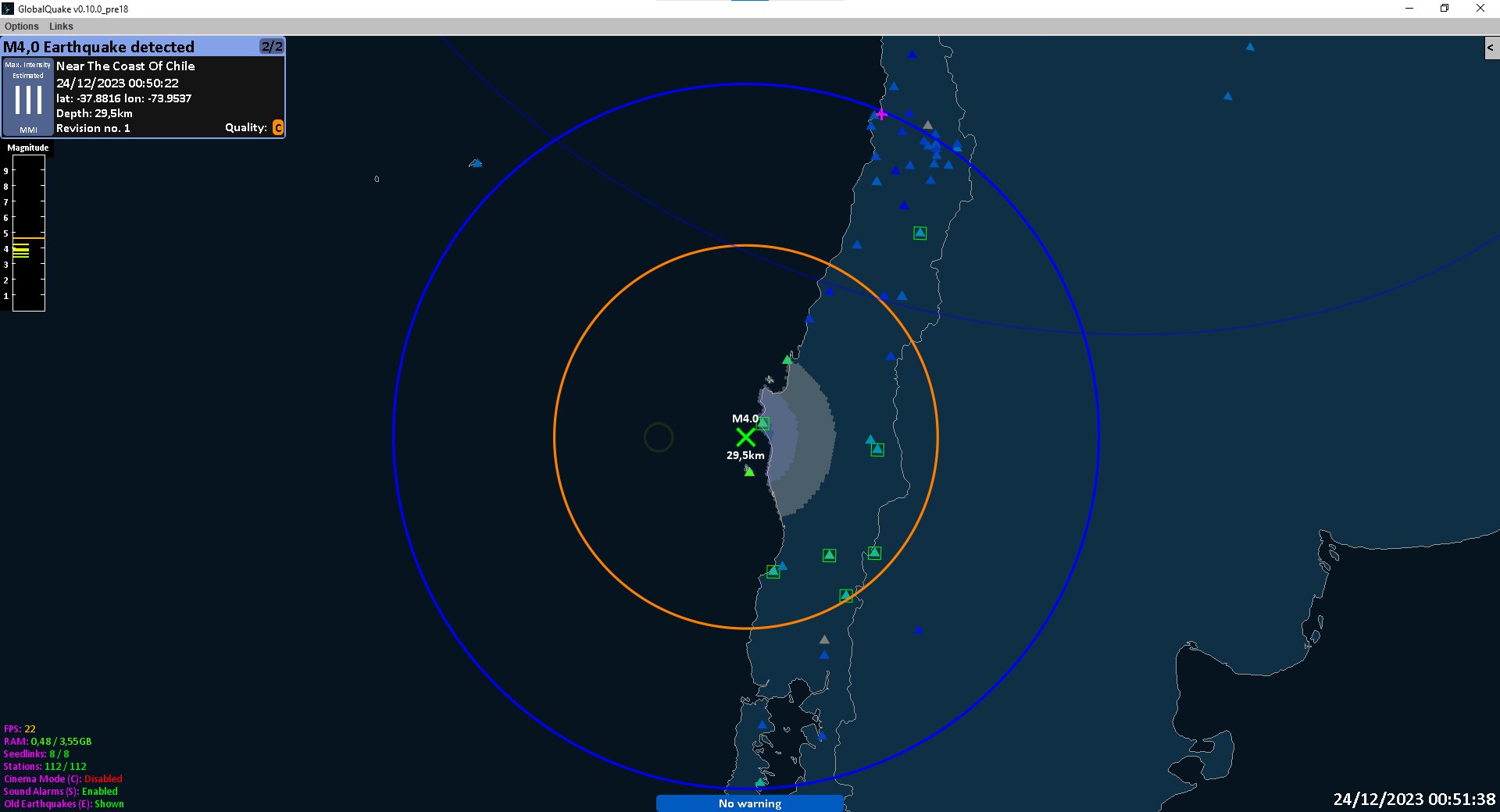 Más de 20 replicas del sismo 5,8 que afectó a Tirúa