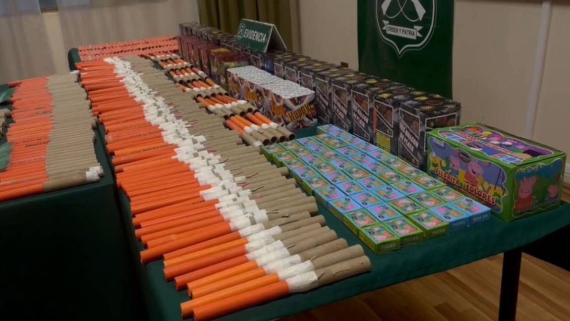 Más de mil fuegos artificiales sacados de circulación en Temuco