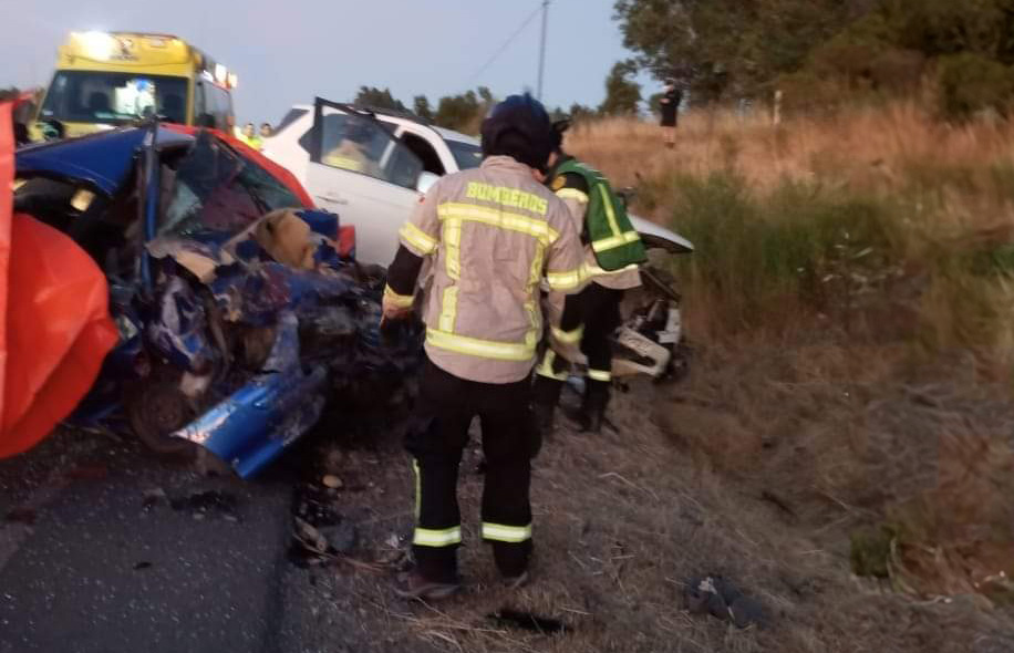 Accidente en el cruce La Mona deja un fallecido y 6 heridos en la ruta Angol–Renaico