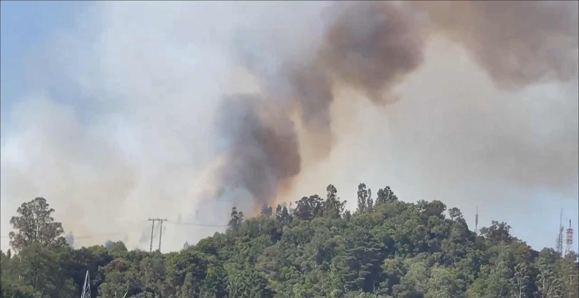 Incendio en Cerro Ñielol de Temuco