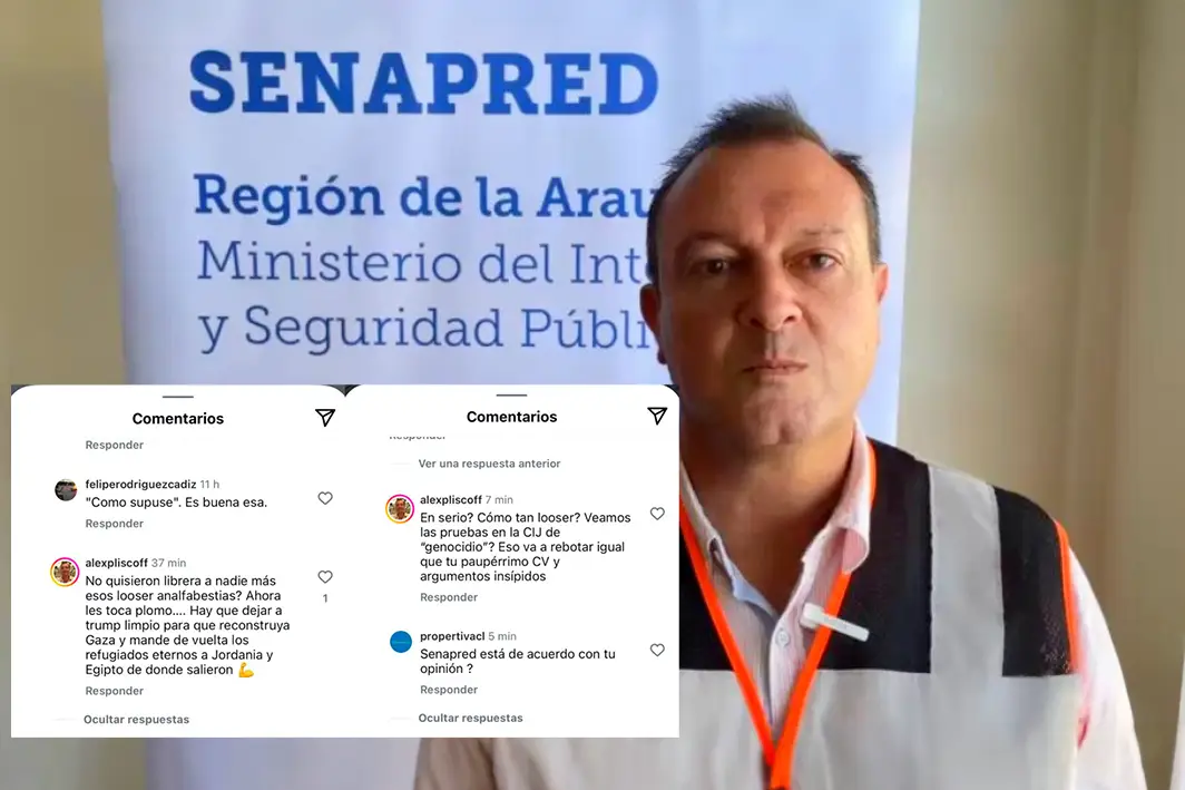 Senapred removió a su director en La Araucanía por polémicos mensajes sobre conflicto Israel-Palestina publicados en horario laboral