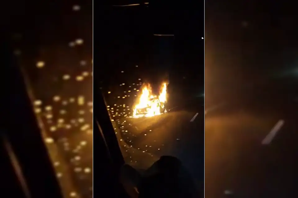 Ruta Freire–Villarrica: emergencia por vehículo incendiado