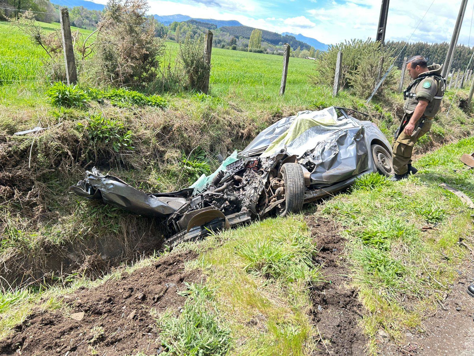 Persona fallecida tras accidente en la ruta CH-181 de Curacautín