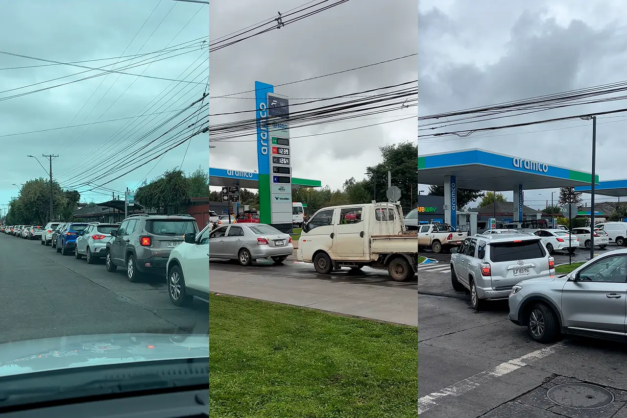 Alza de combustibles provoca filas y preocupación en bencineras de Temuco