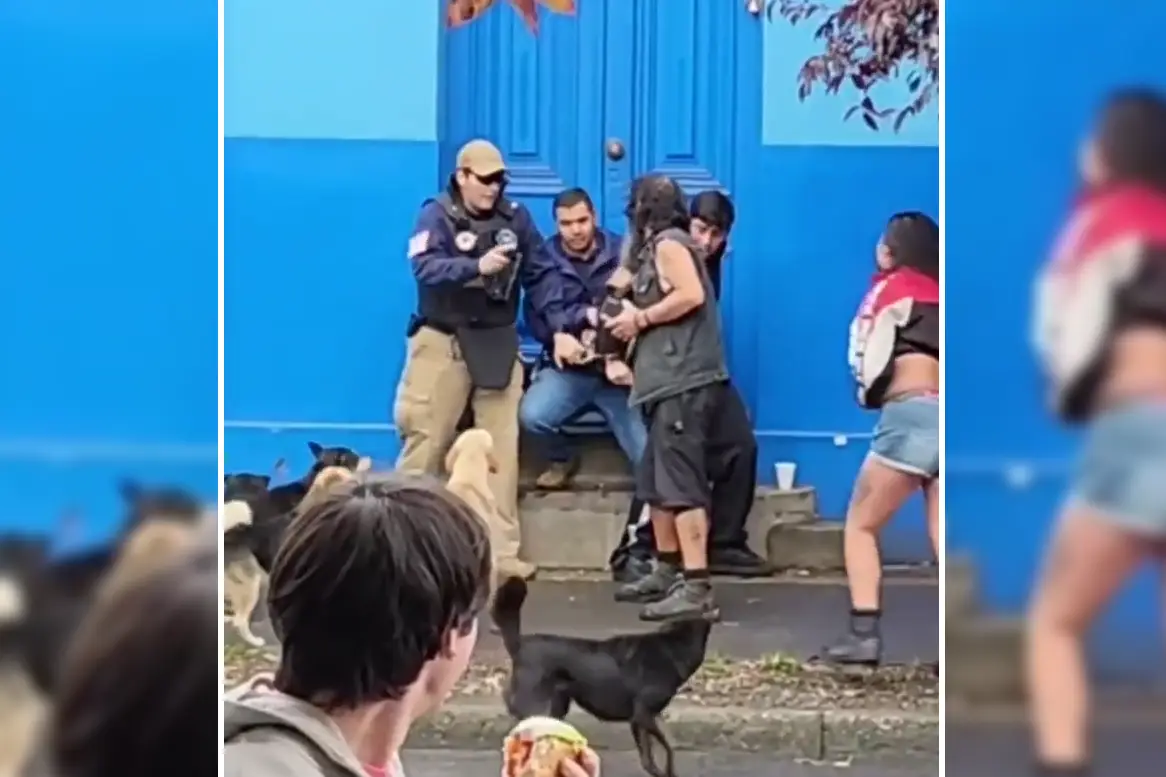 Violenta agresión a inspectores municipales deja cuatro detenidos en pleno centro de Temuco