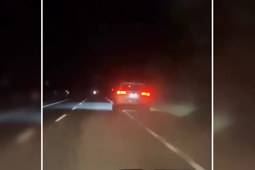 Un nuevo caso de conducción temeraria fue registrado en la ruta Villarrica Freire.