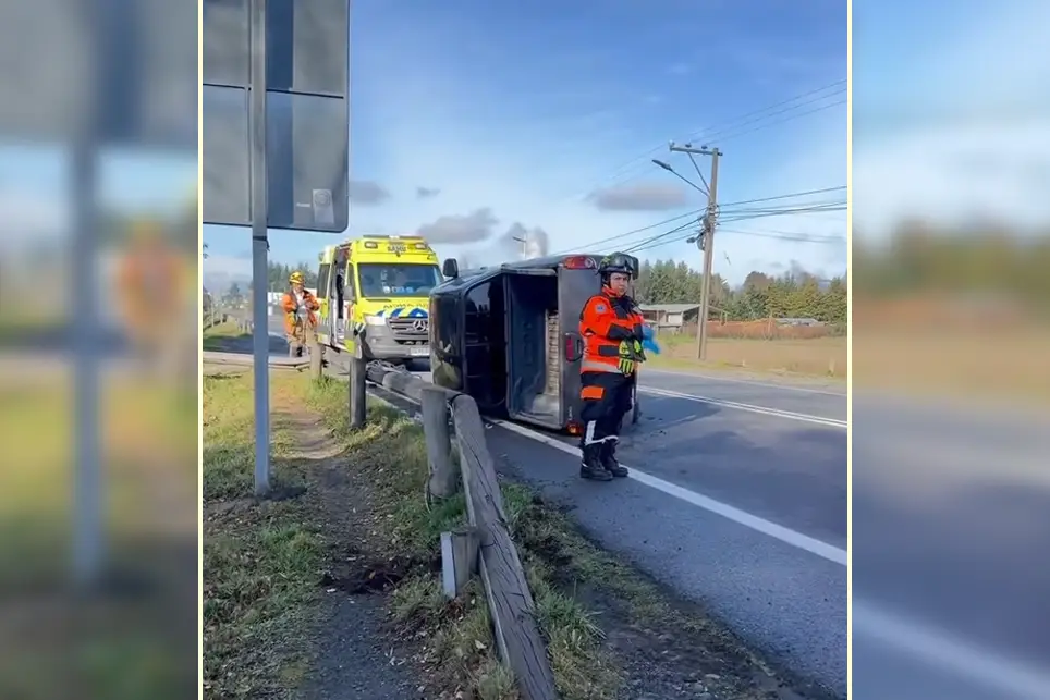 El accidente ocurrió horas después de un choque frontal registrado en la misma ruta Freire Villarrica